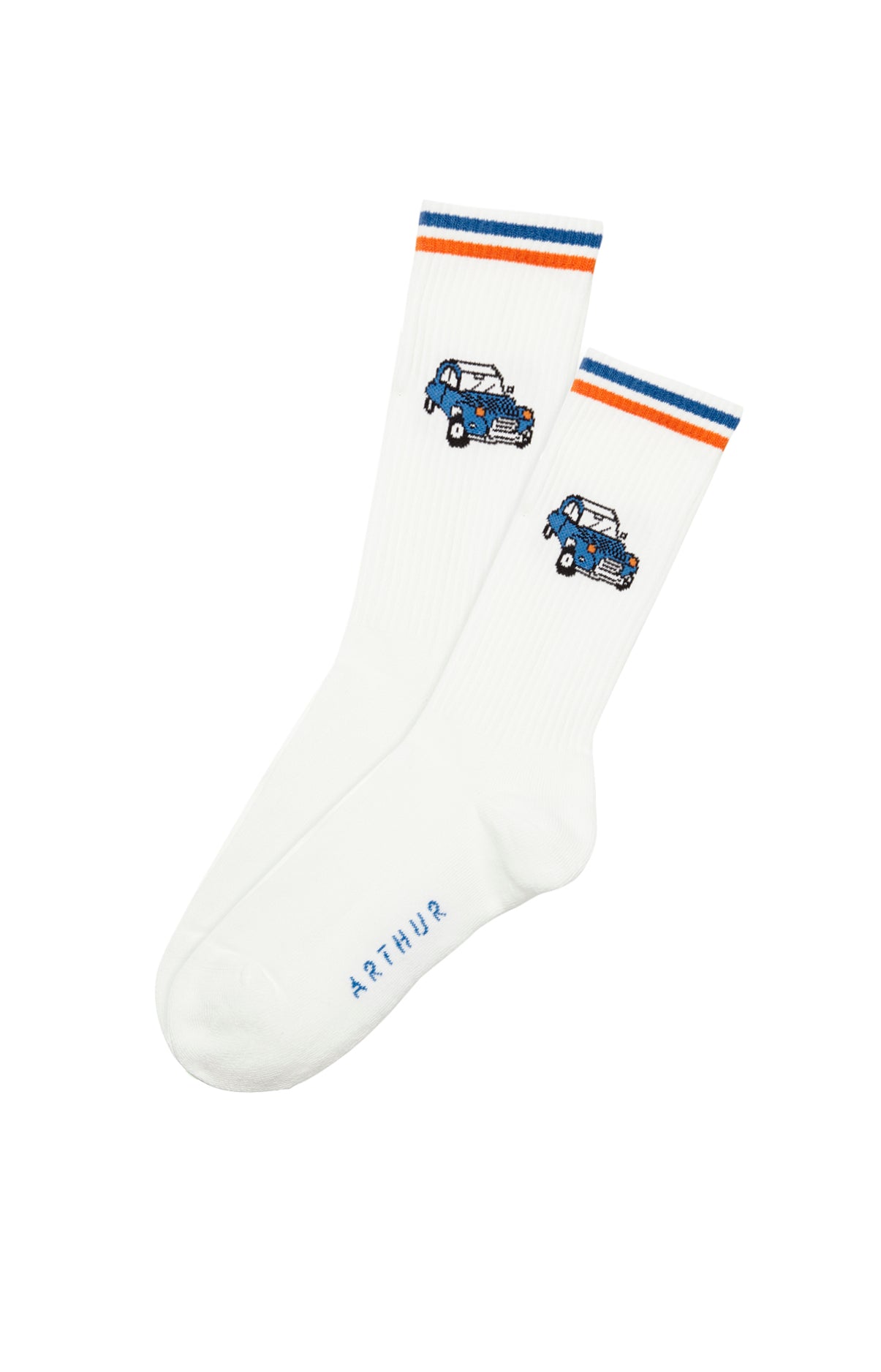 arthur-bob-chaussettes-tennis-2cv-ivoire-40-46-coton image 1