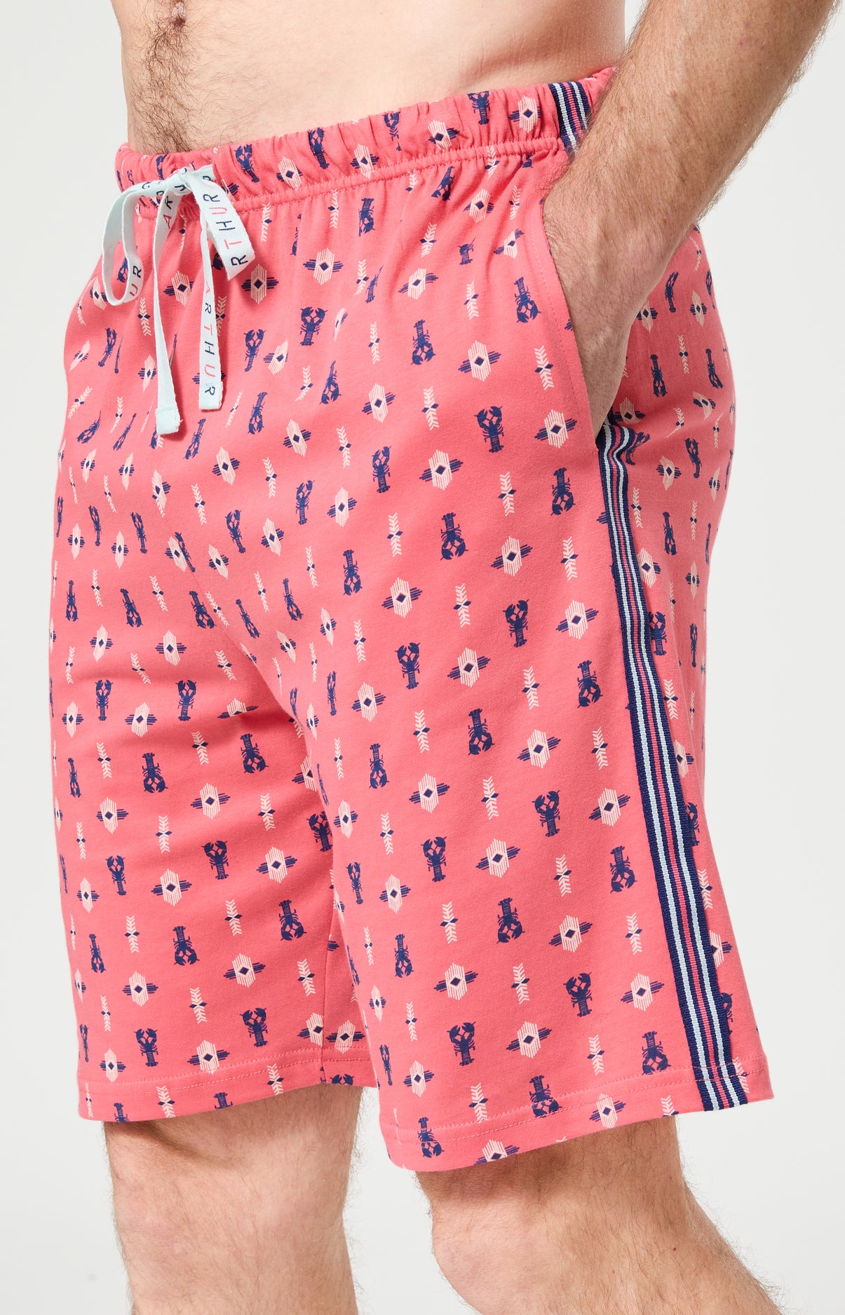 arthur-bob-pyjashort-coton-bio-corail-pince-sans-rire image 4