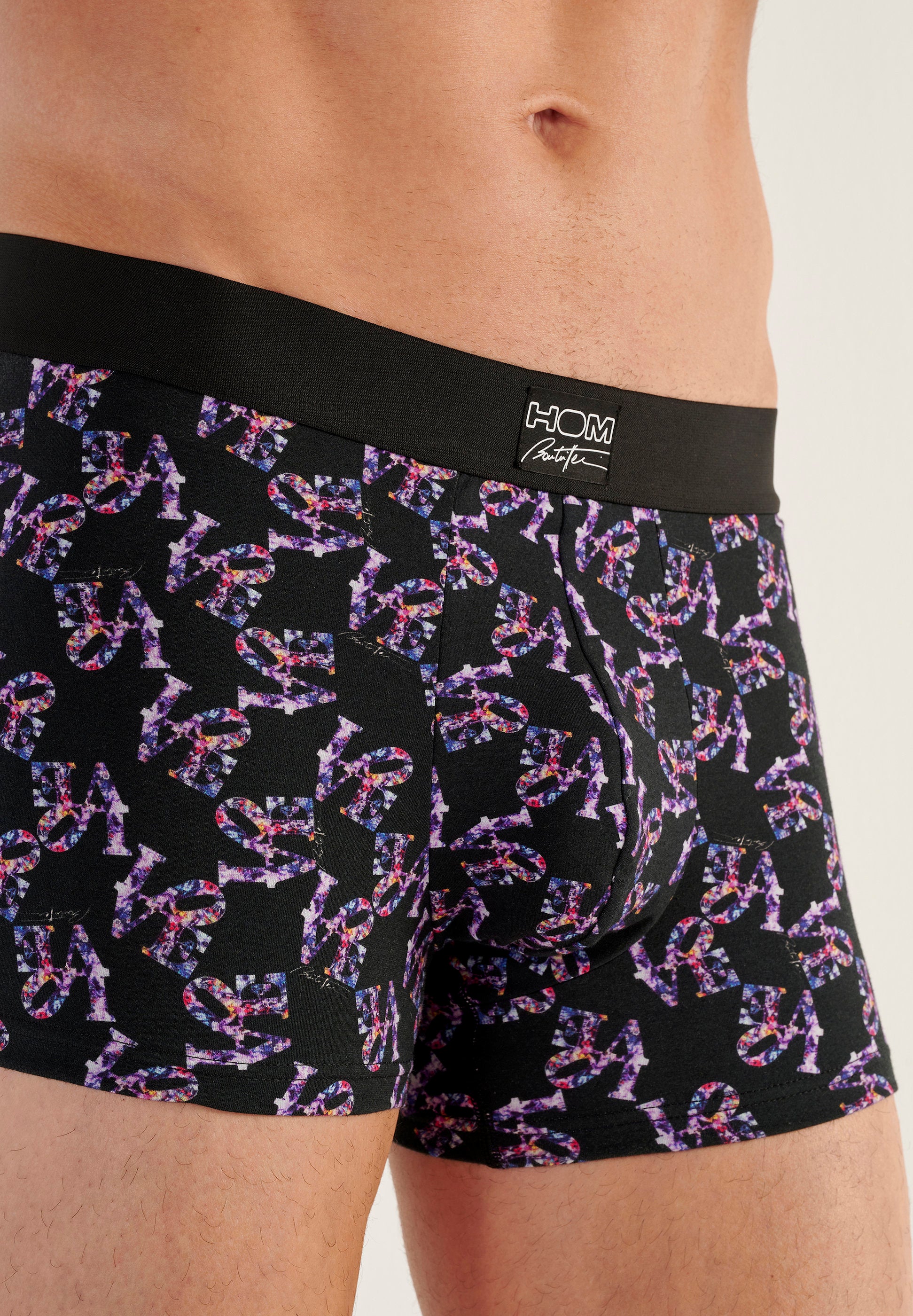 hom-pop-love-boxer-homme-noir-imprim-coton-modal image 5