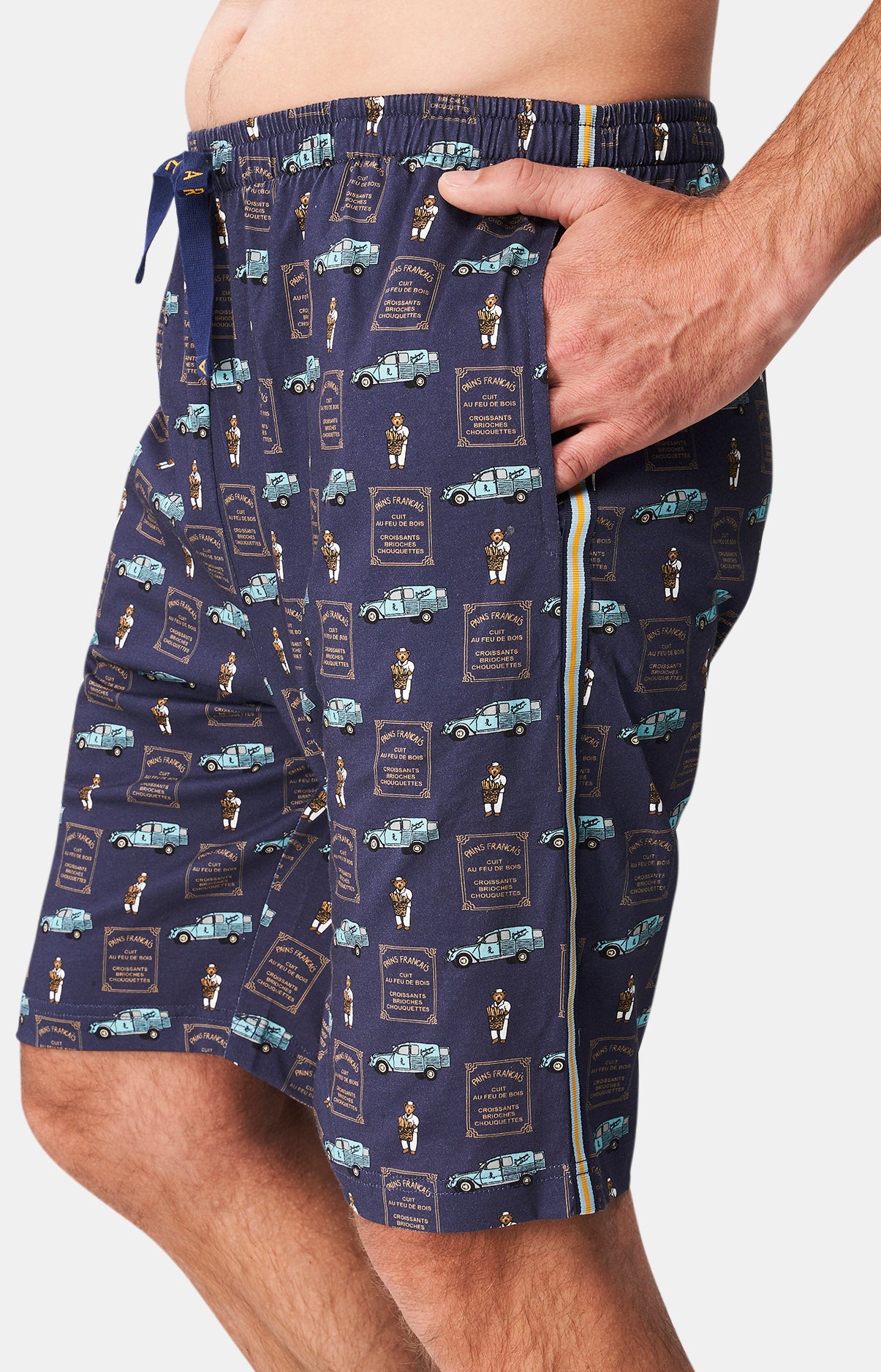 arthur-bob-pain-au-lit-pyjashort-homme-marine-coton-bio image 6