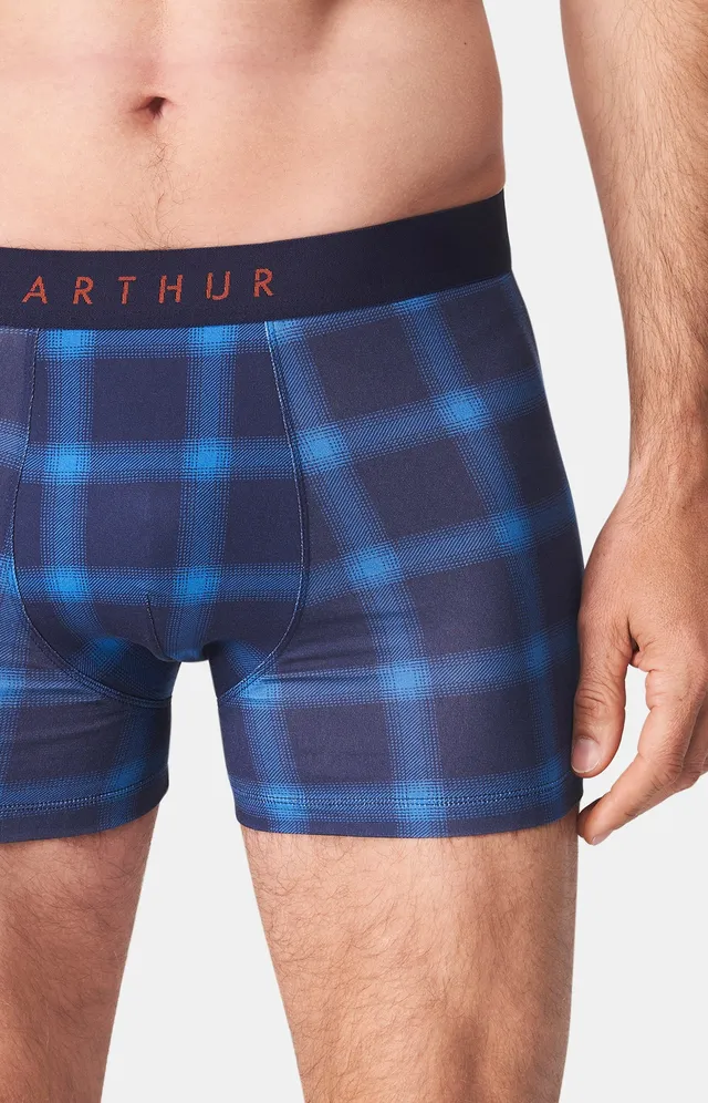 arthur-bob-carreaux-boxer-marine-coton-bio image 1