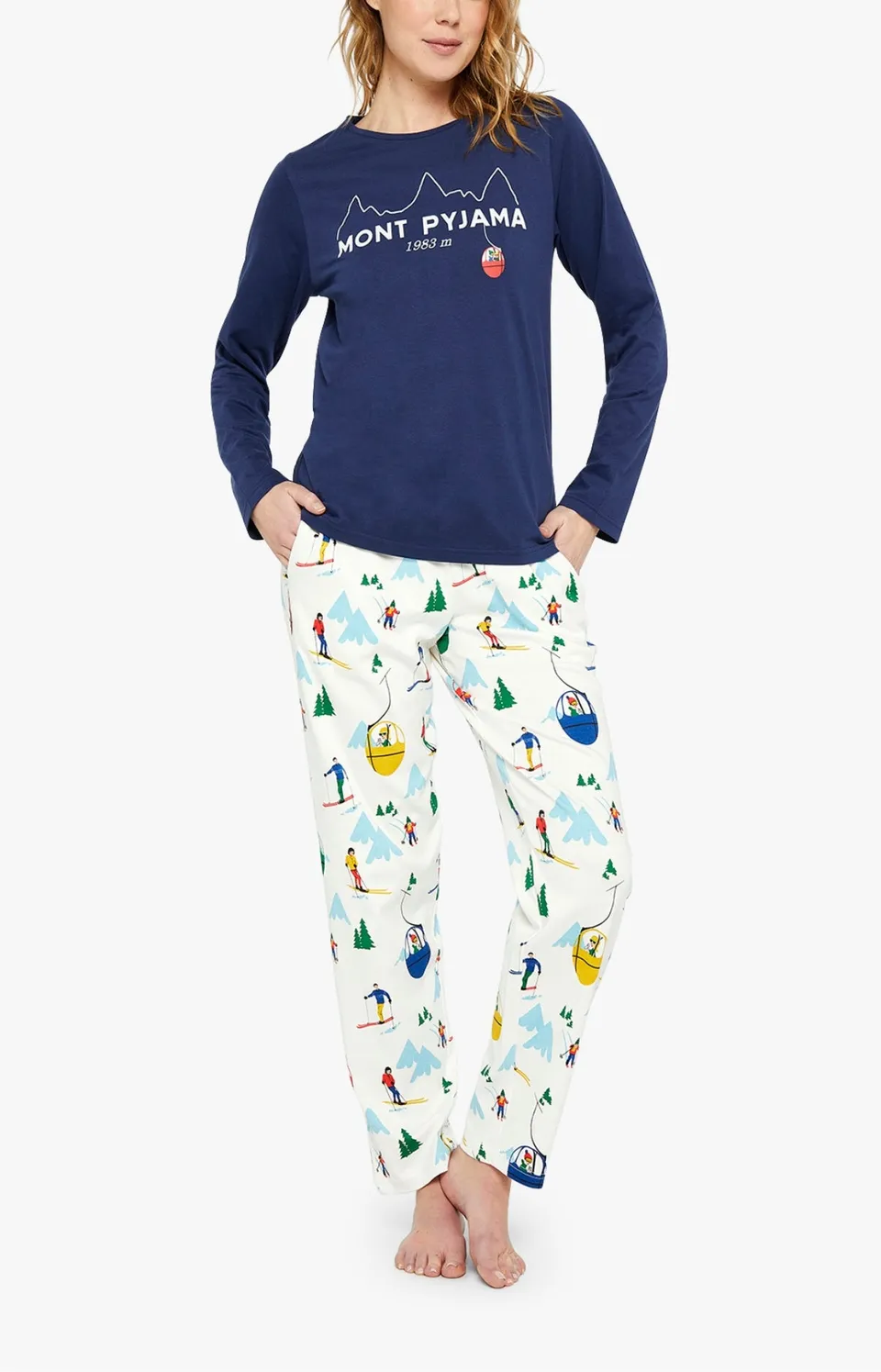 arthur-bob-pyjama-mont-pyjama-blanc-coton-bio-femme image 1