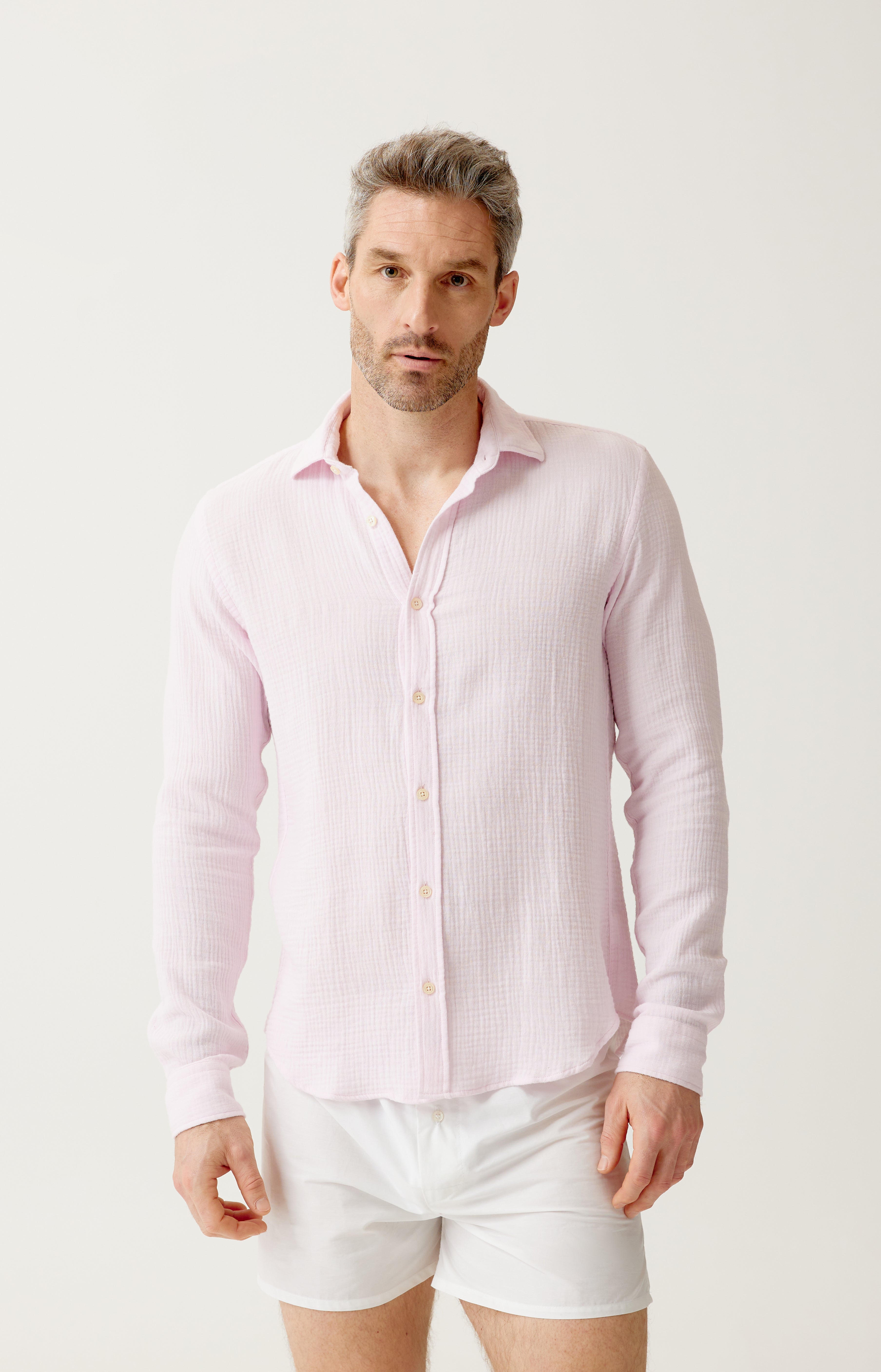 arthur-bob-rose-chemise-homme-gaze-de-coton image 1