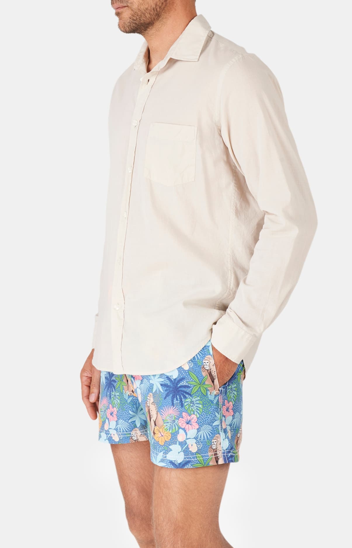 arthur-bob-chemise-voile-coton-homme-beige-m image 4