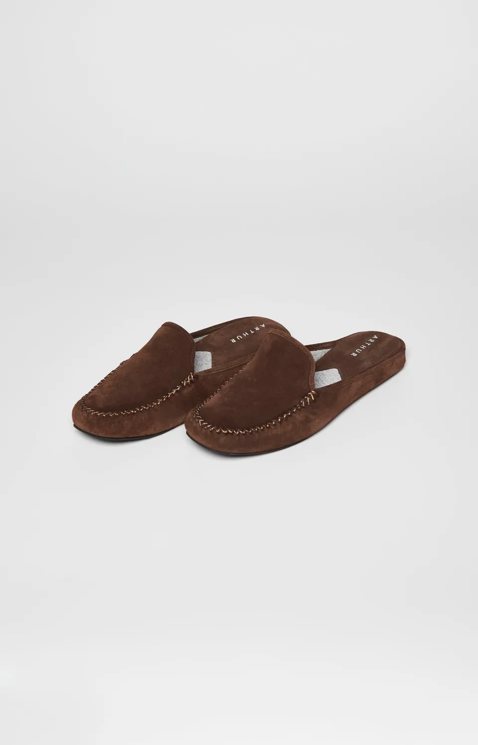 arthur-bob-chaussons-cuir-chocolat-mule-homme image 1