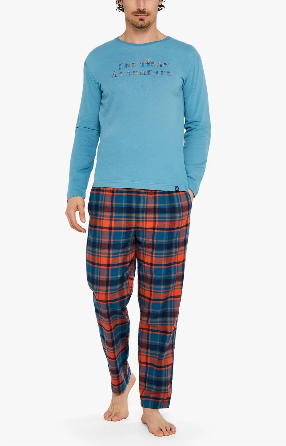 arthur-bob-john-pyjama-homme-multicolore-coton-bio-chaud image 1