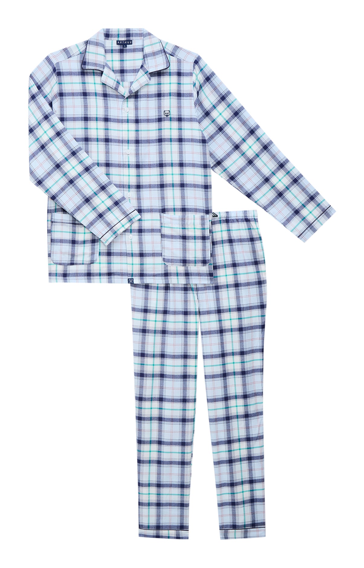 arthur-enzo-pyjama-flanelle-coton-homme-glace image 3