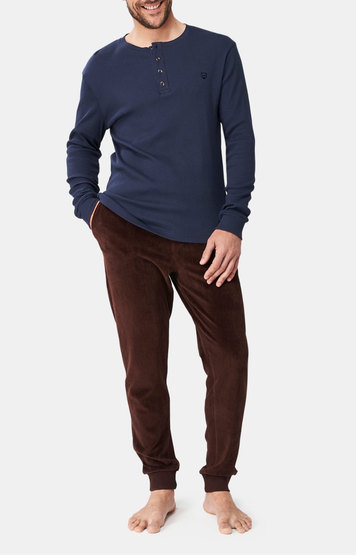 arthur-bob-tee-shirt-manches-longues-marine-modal-homme image 6