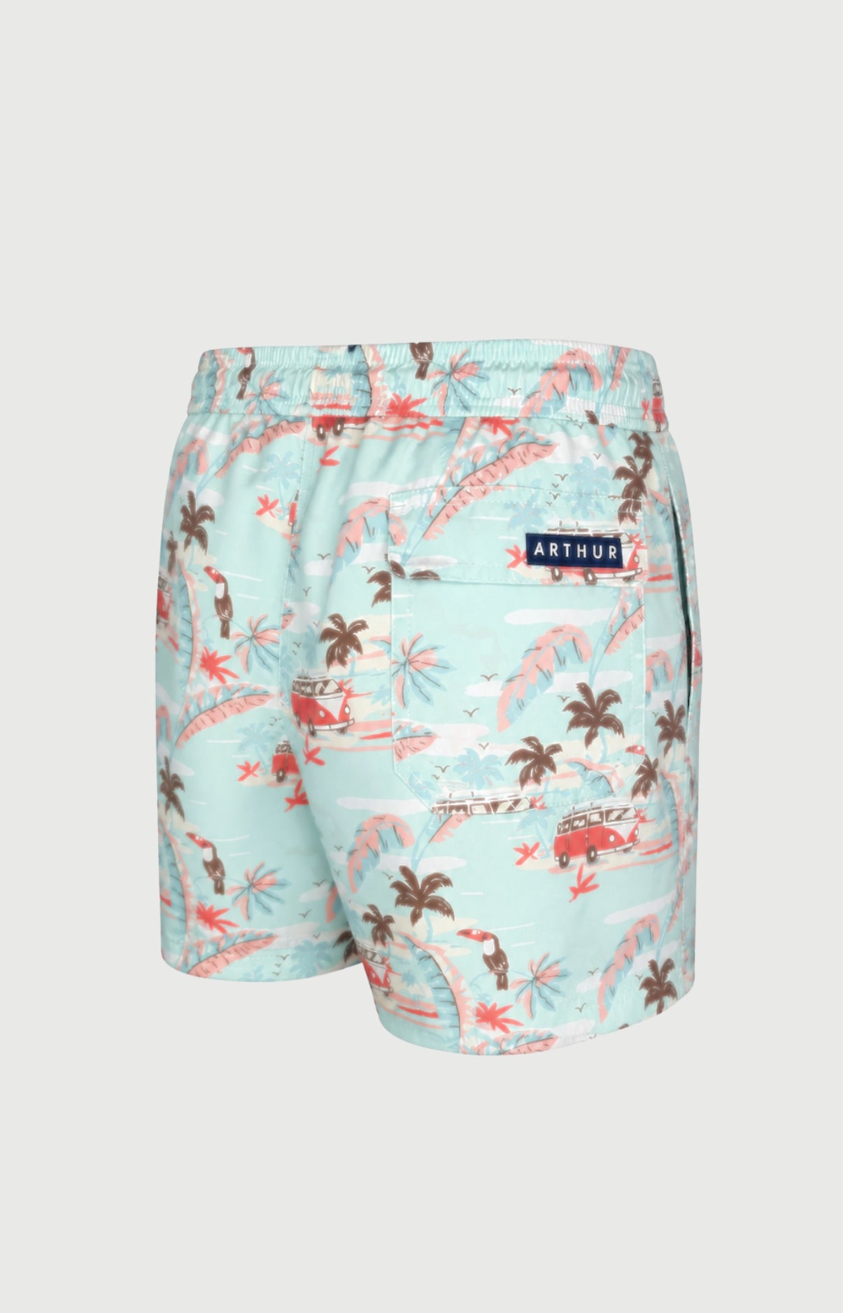 arthur-bob-short-de-bain-homme-recycl-van-life-vert-mint image 5