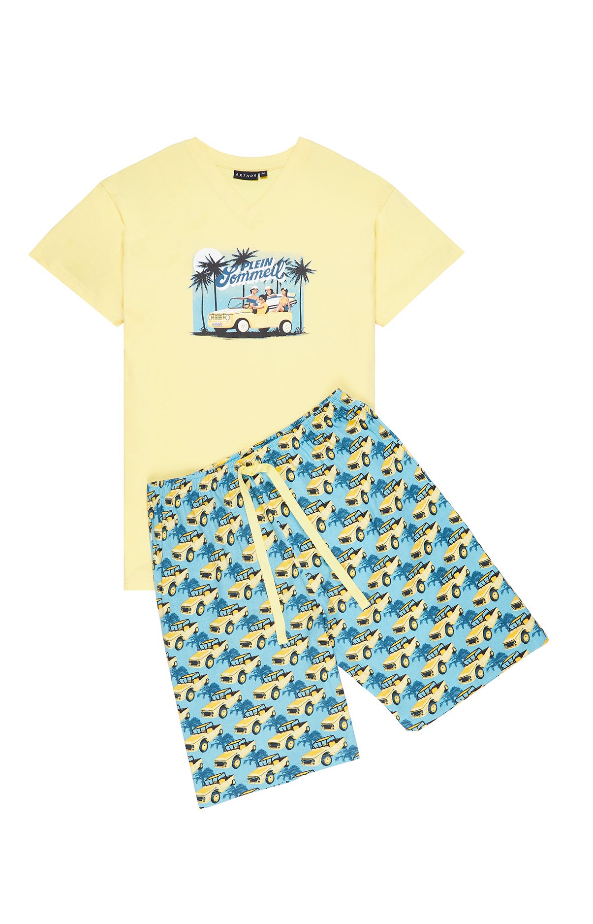arthur-bob-plein-sommeil-pyjashort-coton-bleu image 3
