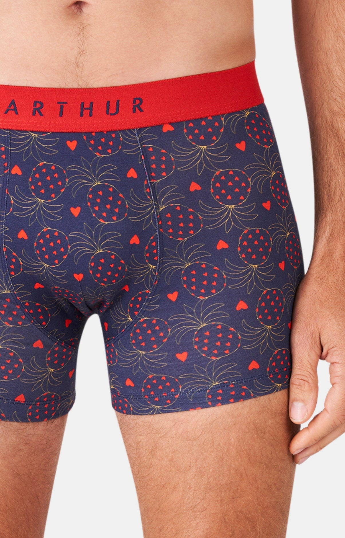 arthur-bob-fruit-d-fendu-boxer-homme-marine-m-bio image 2