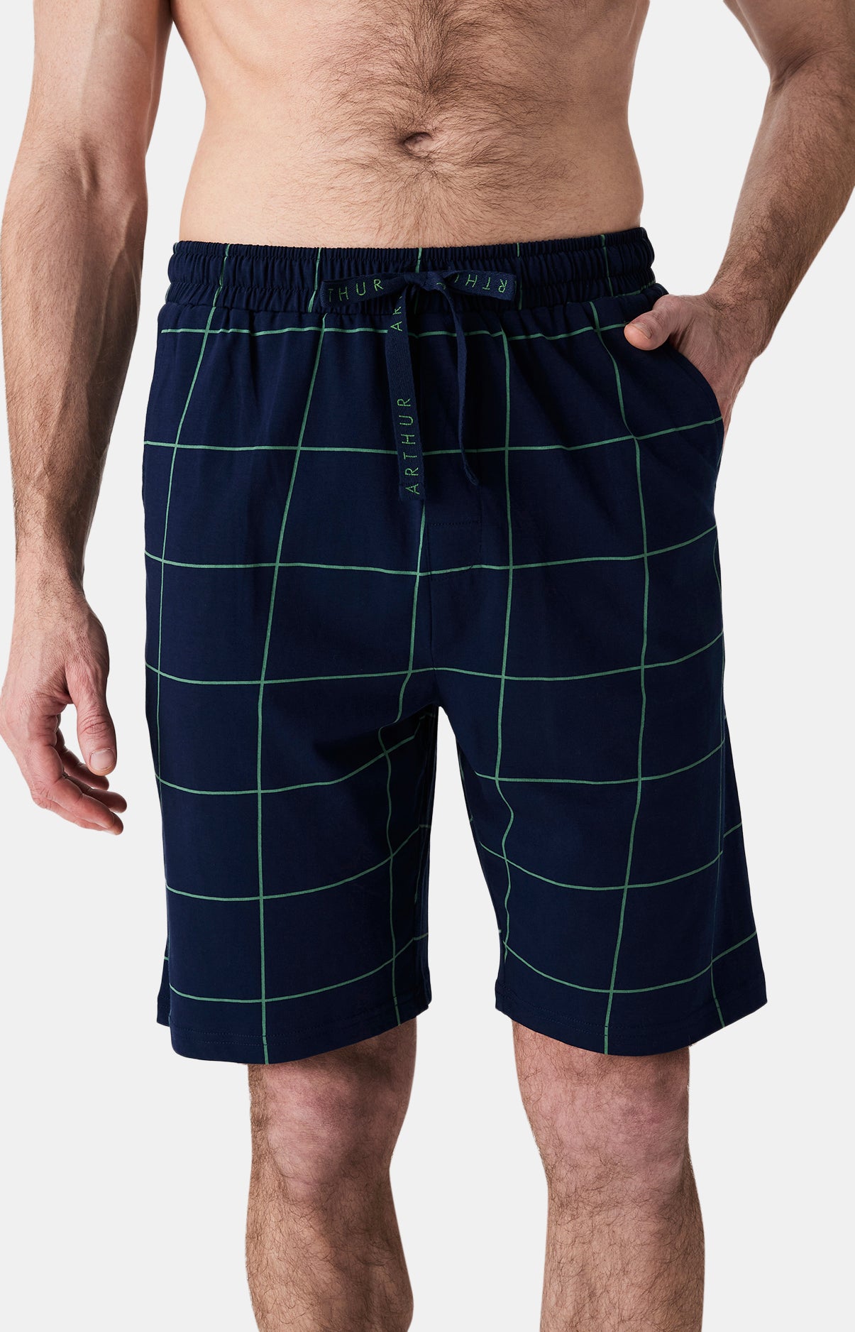 arthur-bob-windsor-short-pyjama-homme-marine-coton-bio image 2