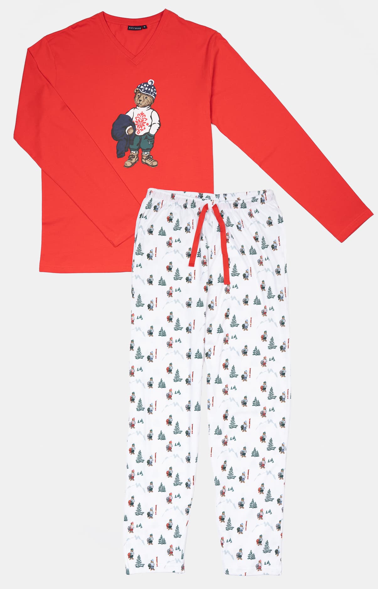 arthur-bob-mountain-pyjama-homme-blanc-coton image 3