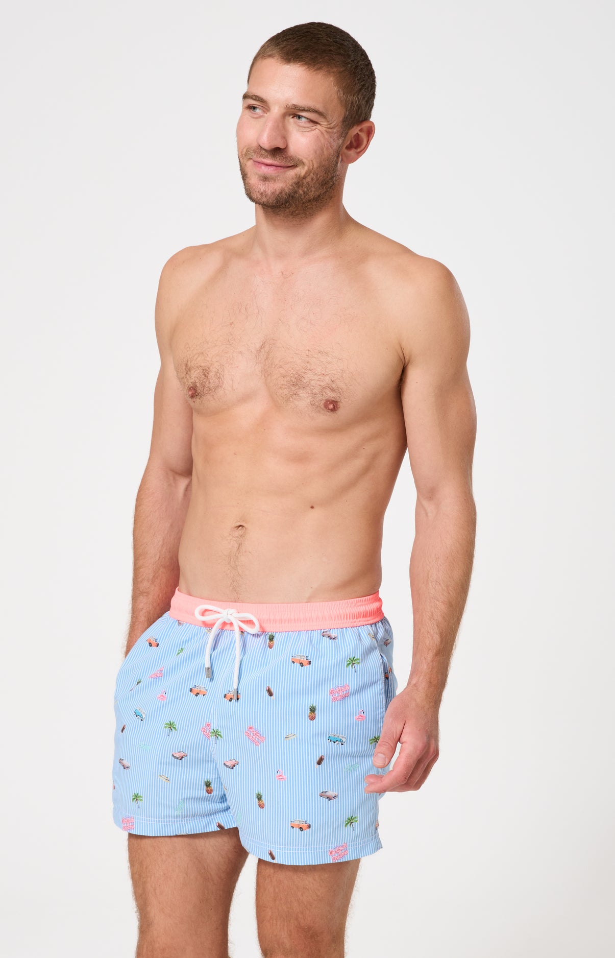 arthur-californie-short-de-bain-homme-bleu-recycl image 4
