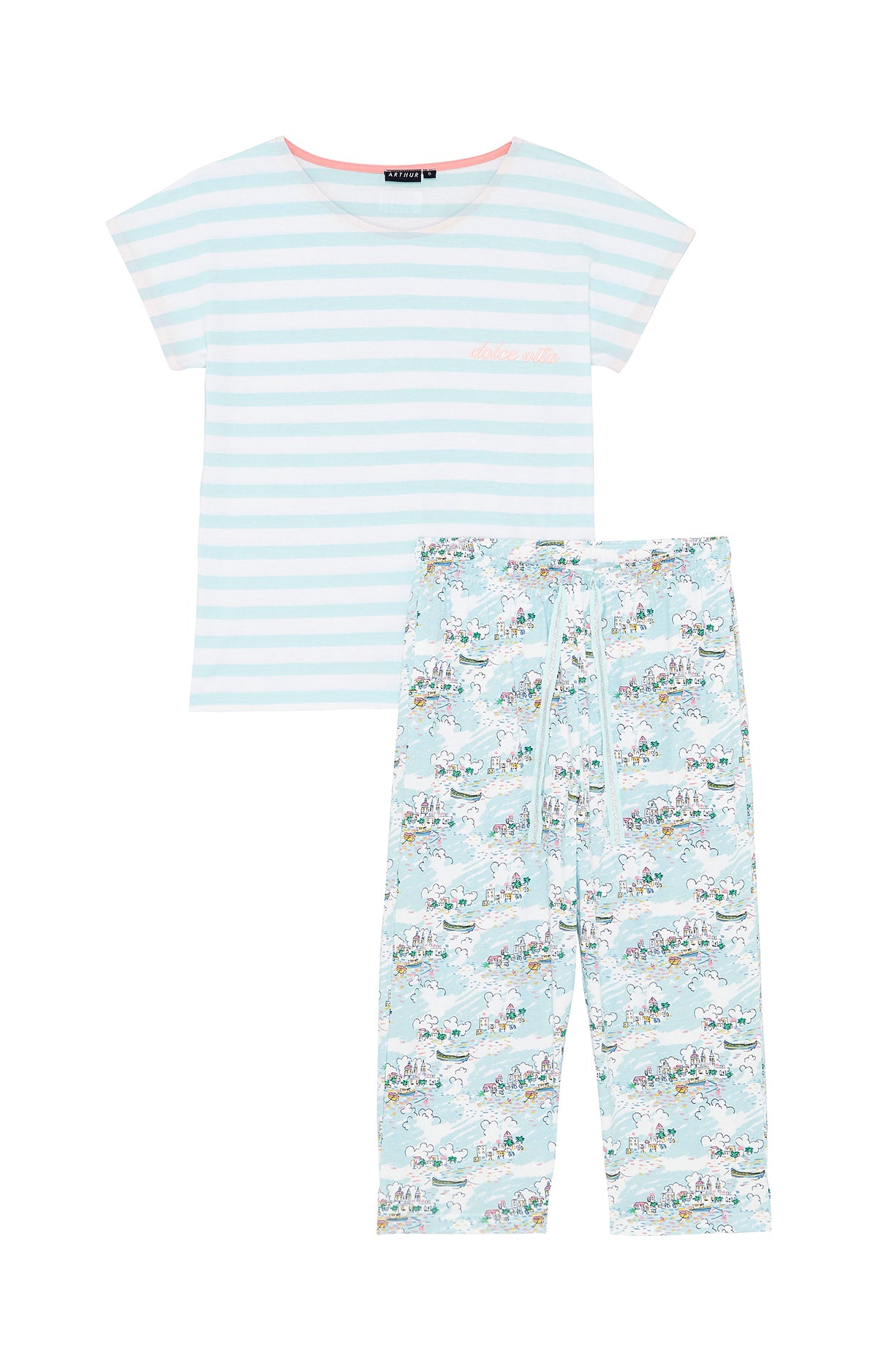 arthur-bob-pyjacorsaire-coton-bio-dolce-vita-bleu image 3