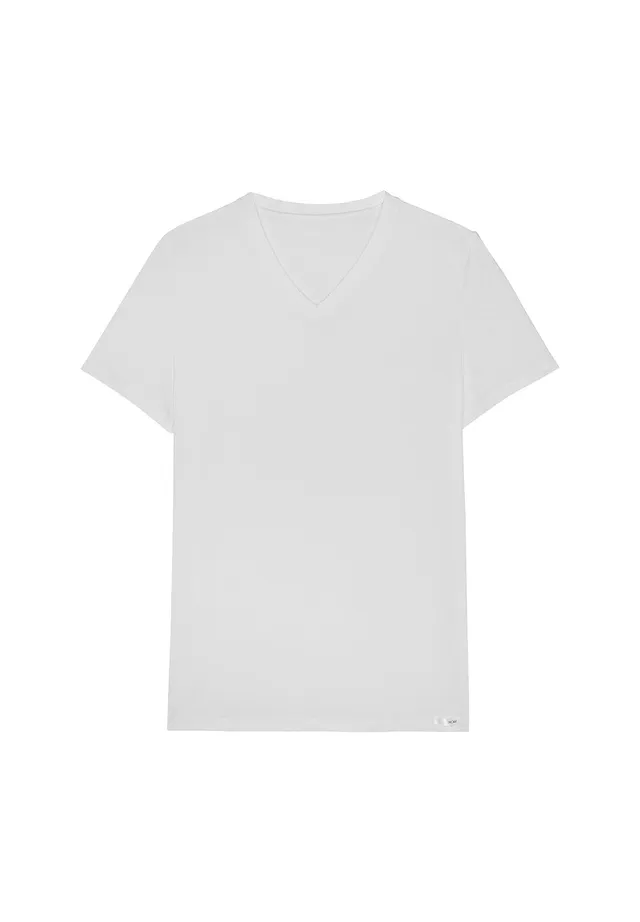 hom-tencel-soft-402466-t-shirt-blanc-col-v image 1