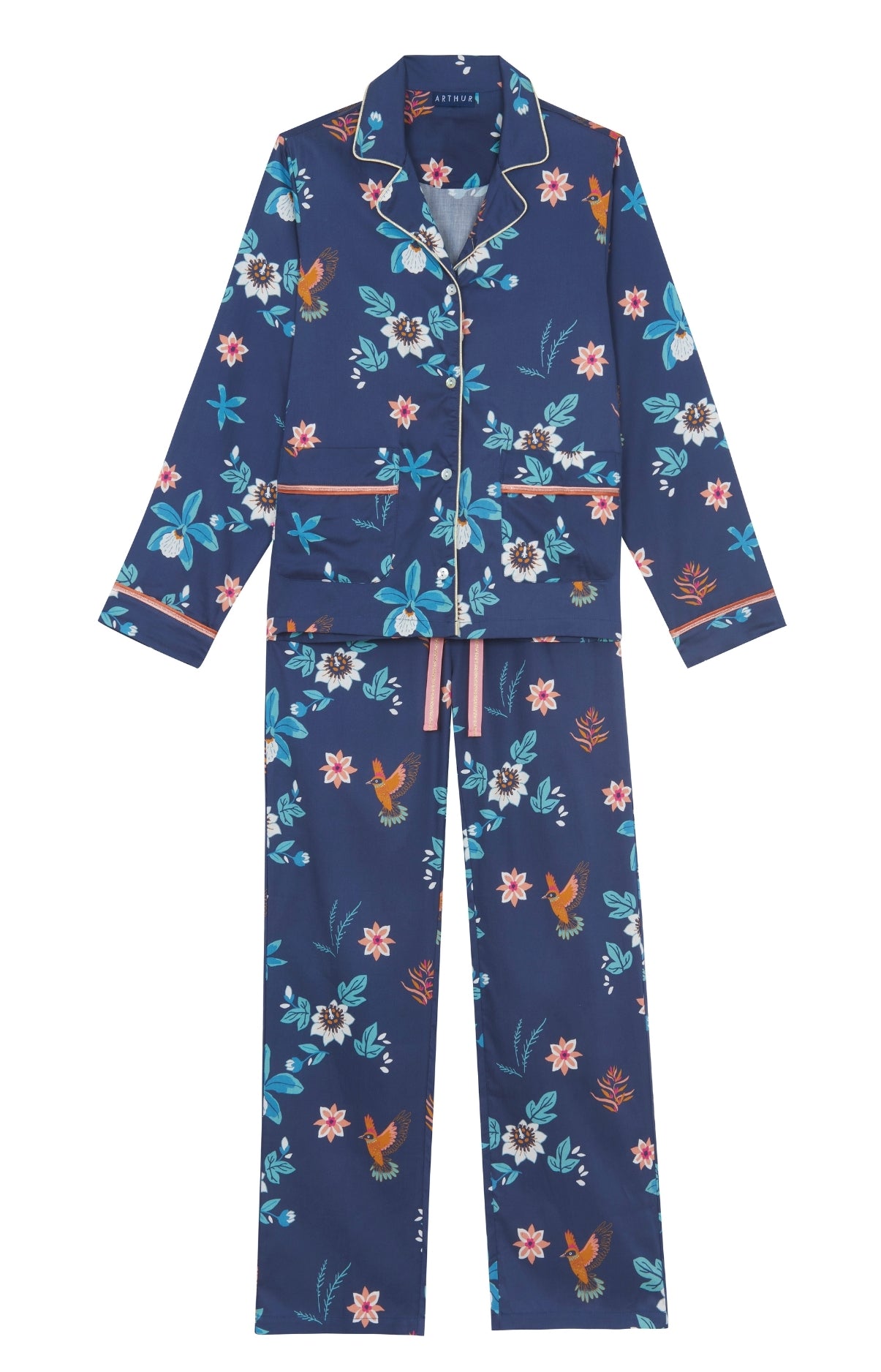 arthur-bob-fidji-pyjama-femme-multicolore-satin-de-coton image 3
