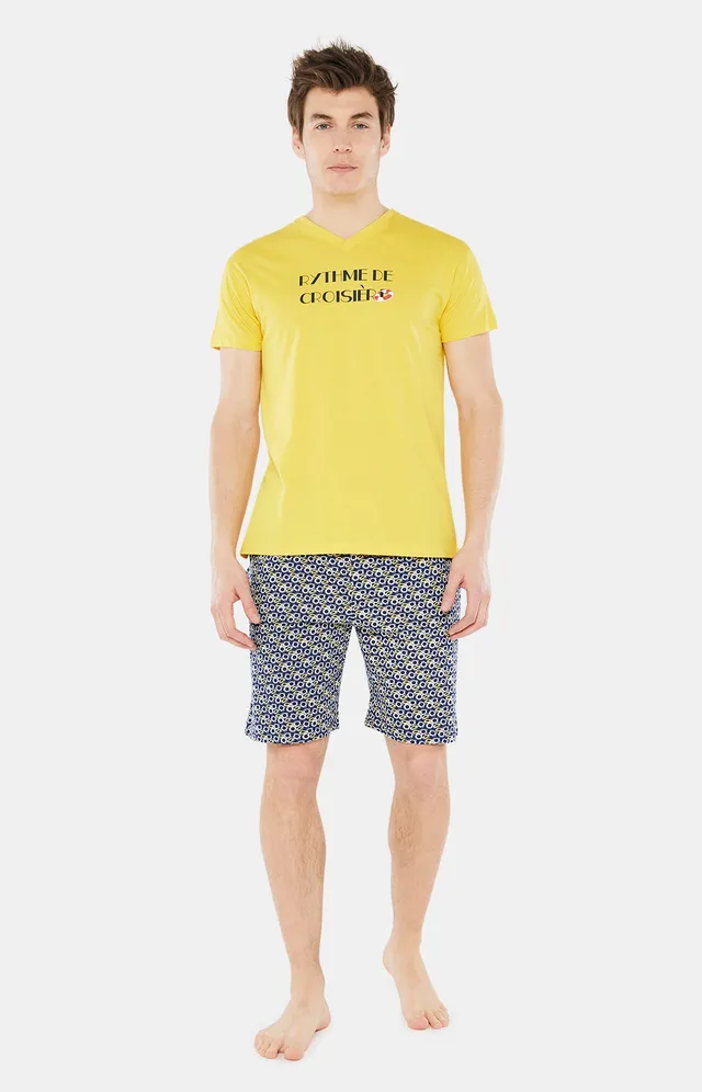 arthur-bob-rythme-de-croisi-re-pyjashort-marine-coton image 1