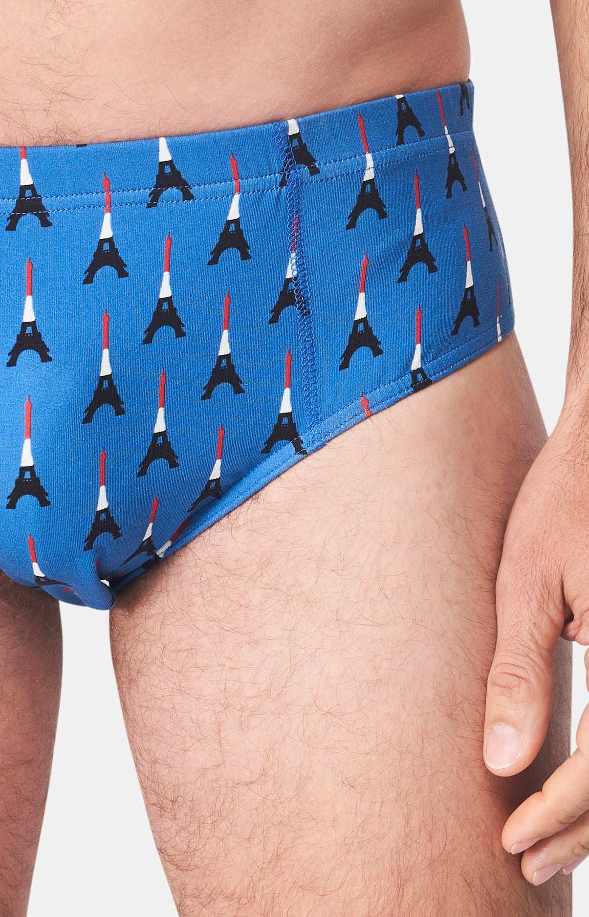 arthur-le-club-tour-eiffel-slip-homme-bleu-coton-bio image 2