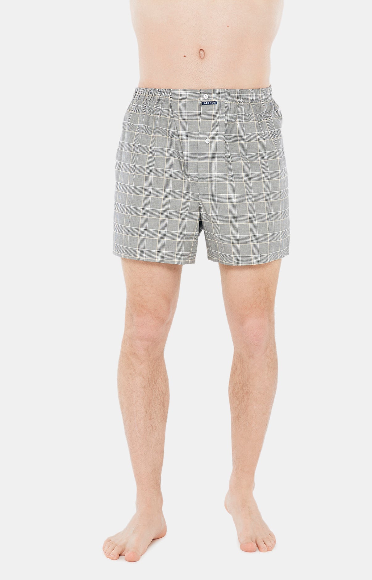 arthur-bob-pyjam-ricain-rayures-995-pyjama-homme-gris-coton-bio image 4