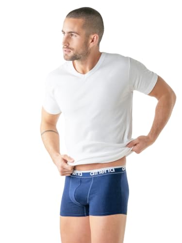 athena-ecopack-lot-4-t-shirts-homme-col-v-blanc-coton image 7