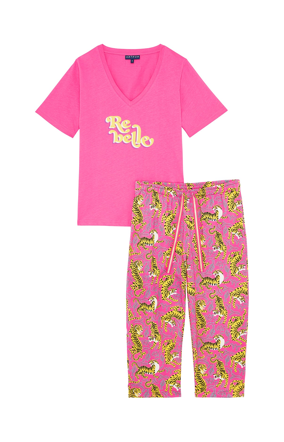 arthur-bob-pyjacorsaire-rebelle-fushia-coton-bio-femme image 3
