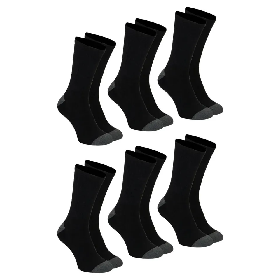 athena-ecopack-sport-mi-chaussettes-homme-noir-x6-43-46 image 1