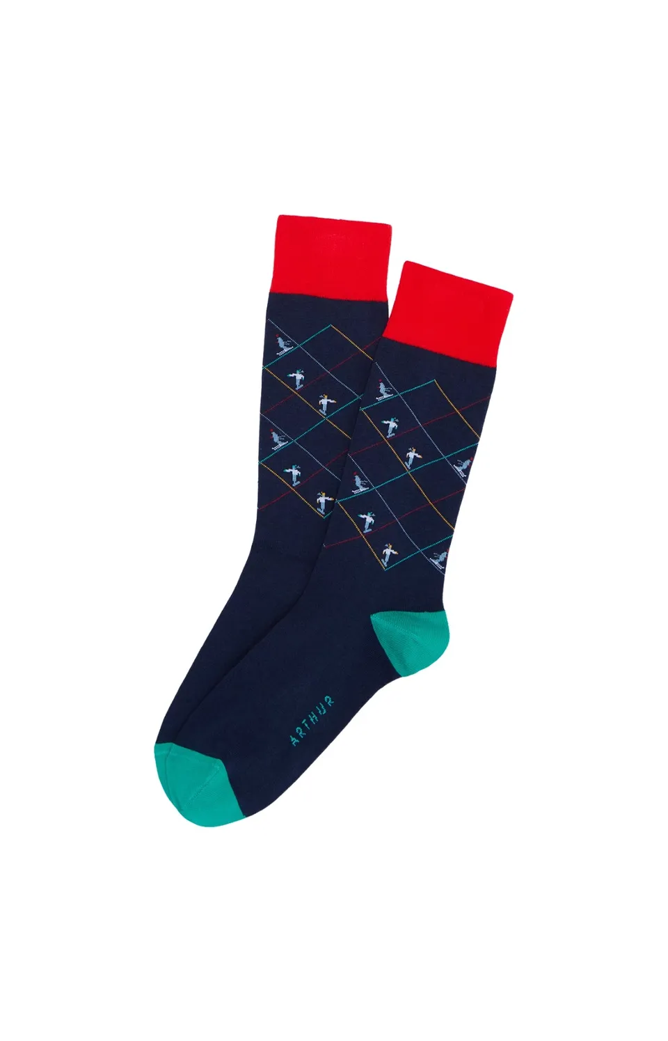 arthur-bob-ski-chaussettes-coton-marine-40-46 image 1