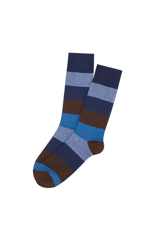arthur-bob-multi-rayures-chaussettes-homme-multicolore-coton image 1