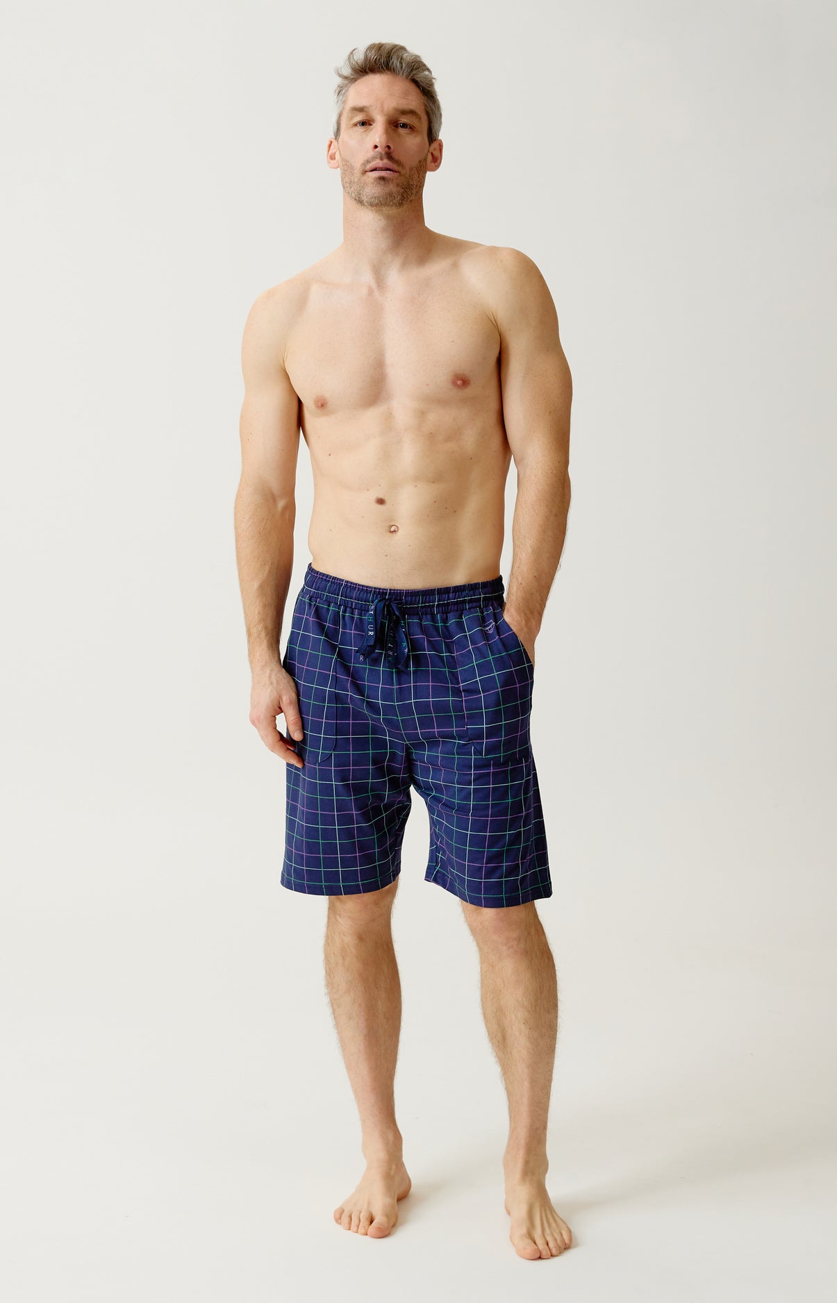 arthur-bob-short-carol-short-homme-coton-bio-marine-l image 1