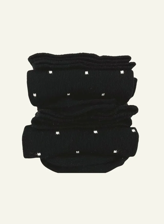 archiduchesse-fantaisie-pixel-blanc-chaussettes-recycl-es-noires image 1