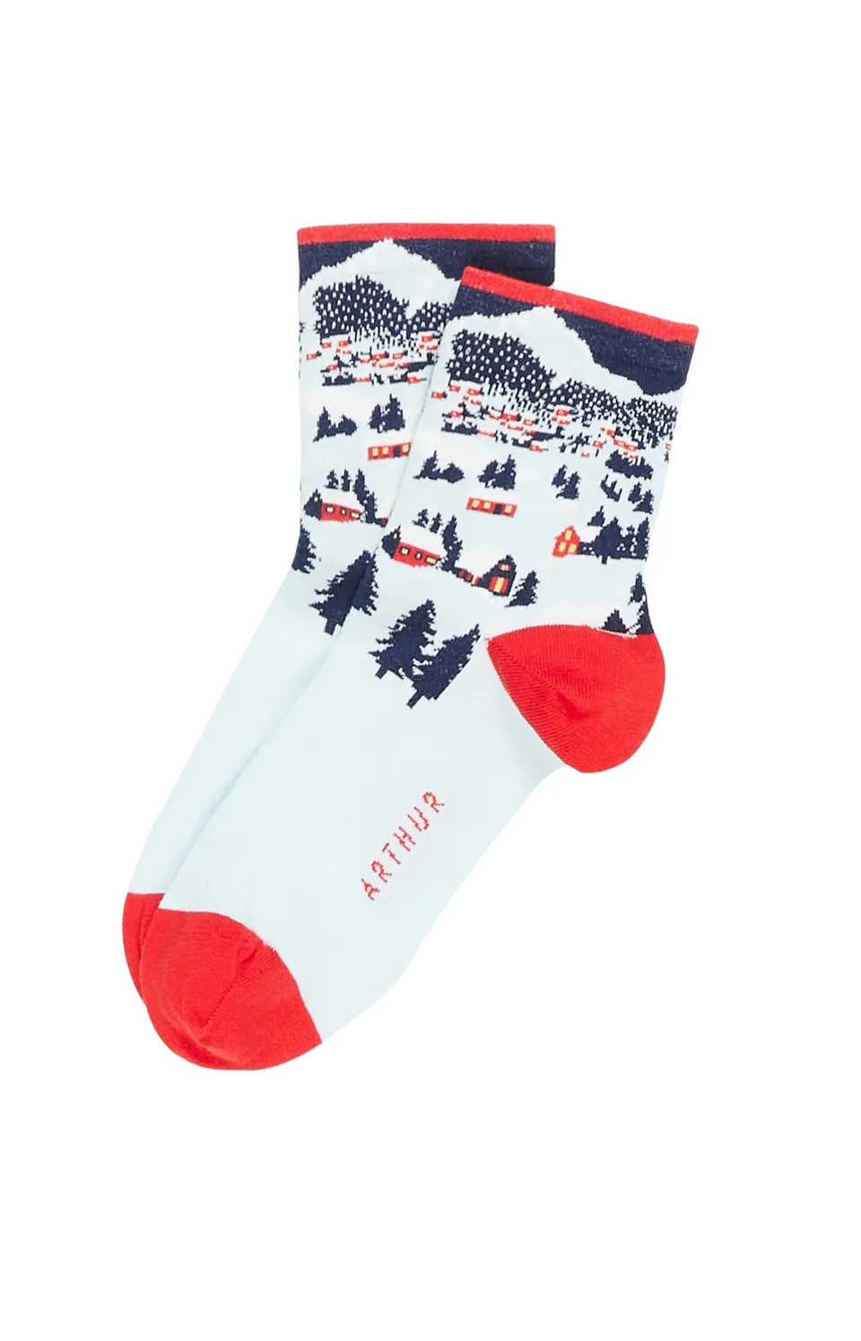 arthur-petits-chalets-chaussettes-femme-marine-bio image 1