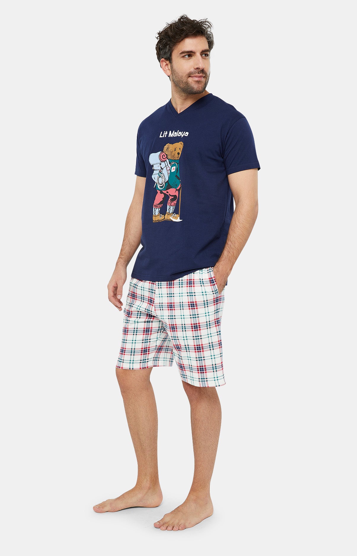 arthur-bob-lit-malaya-pyjashort-homme-blanc-s-xl-coton image 2