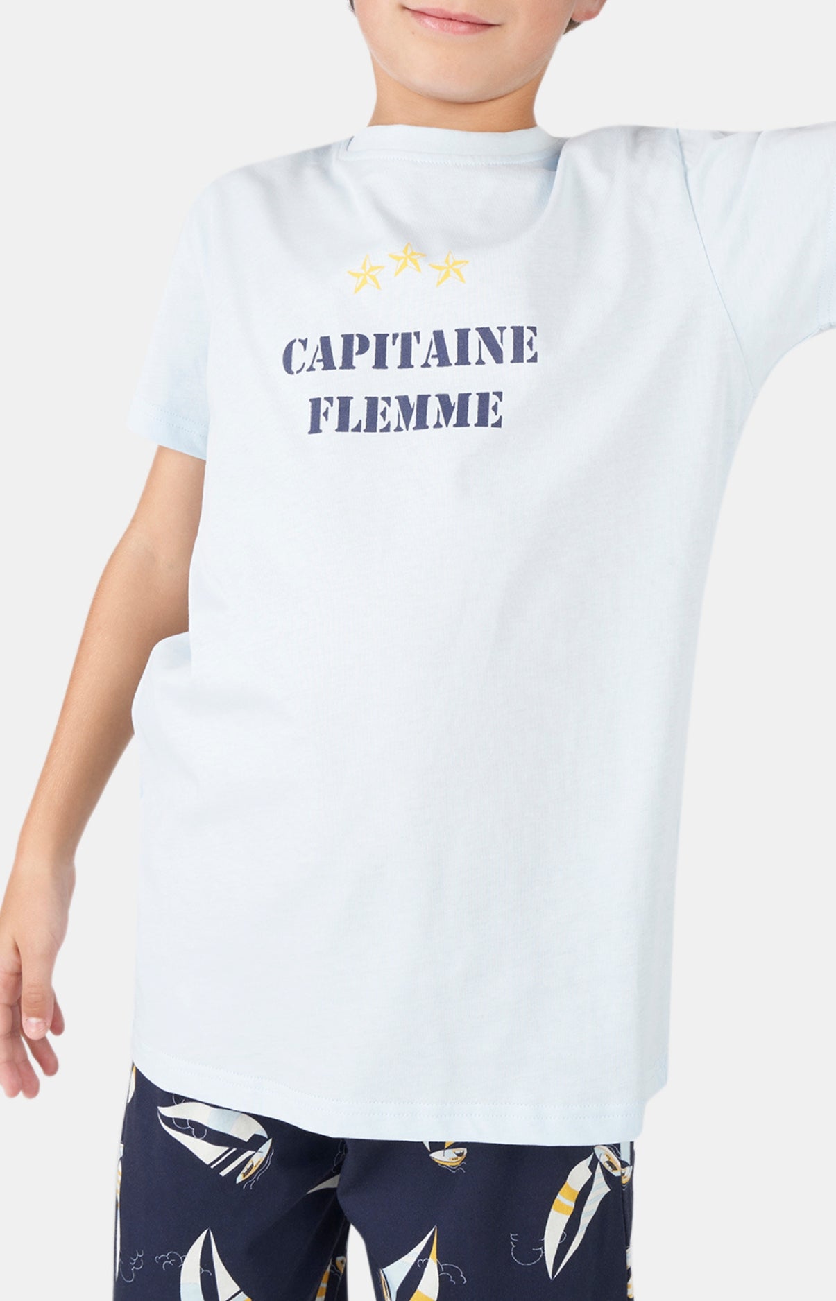 arthur-bob-capitaine-flemme-pyjashort-azur-coton-bio image 4