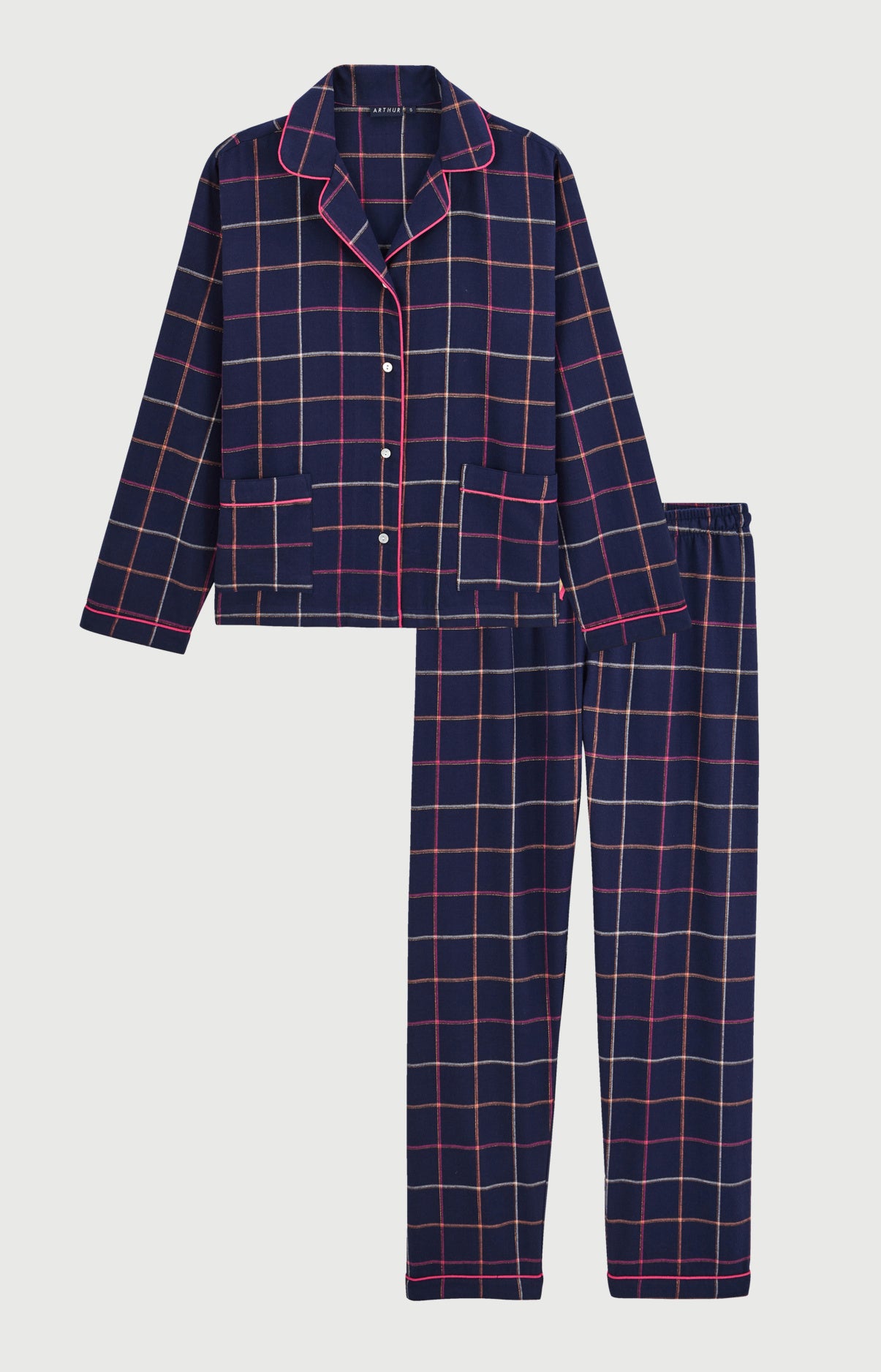 arthur-bob-windy-pyjama-flanelle-femme-marine image 3