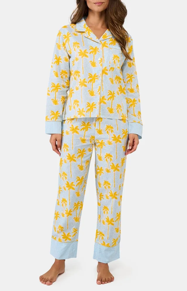 arthur-bob-palmier-pyjama-femme-jaune-popeline-coton-bio image 1