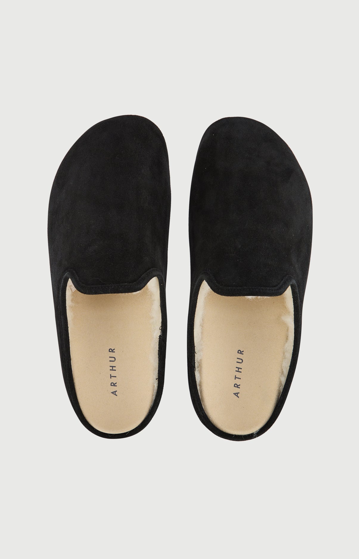 arthur-bob-r-glisse-mules-noir-cuir-laine image 3