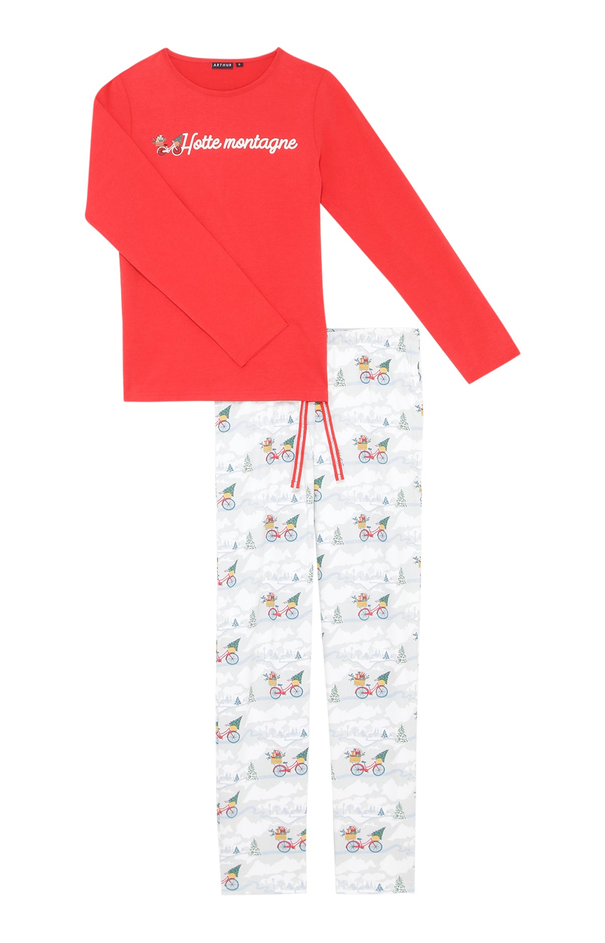arthur-bob-pyjama-femme-hotte-montagne-blanc-coton-bio image 3