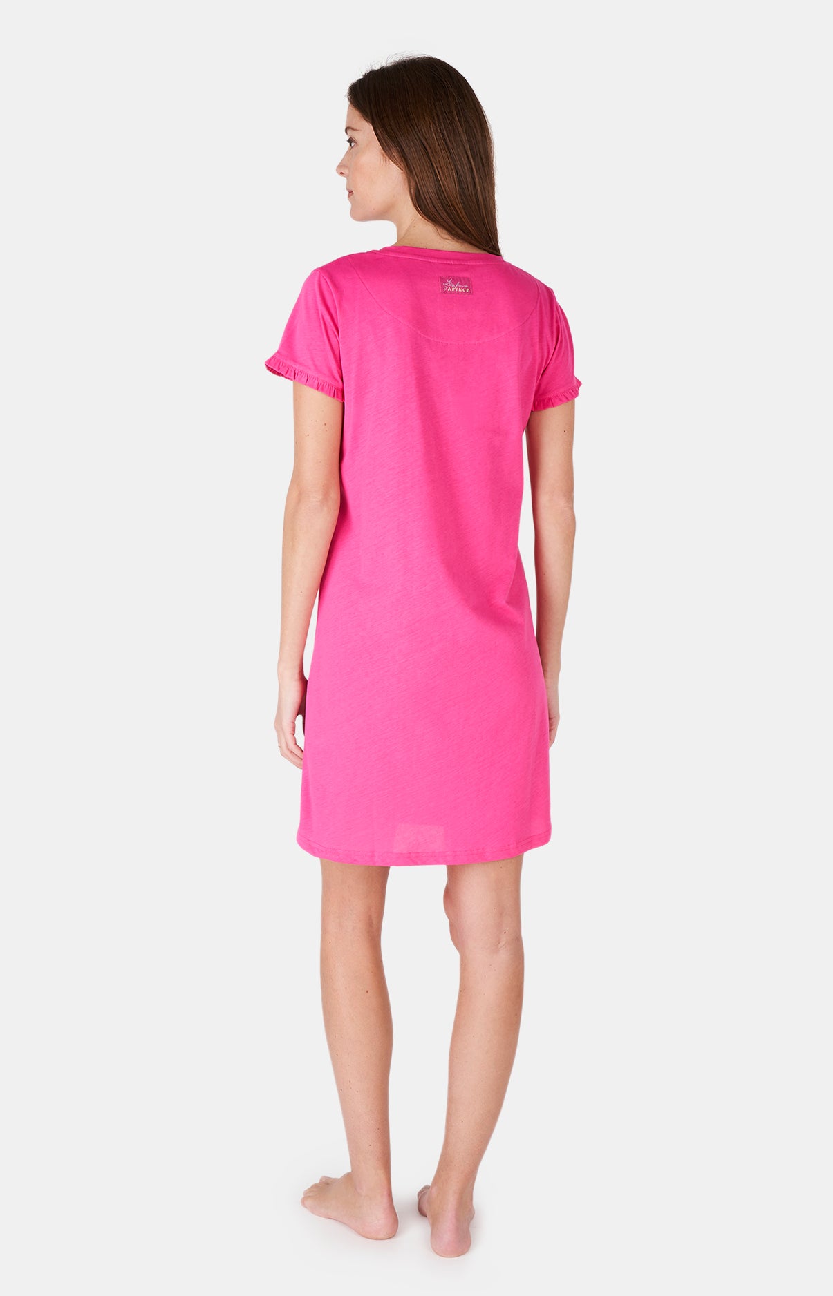 arthur-bob-rebelle-chemise-de-nuit-femme-fushia-coton-bio image 4