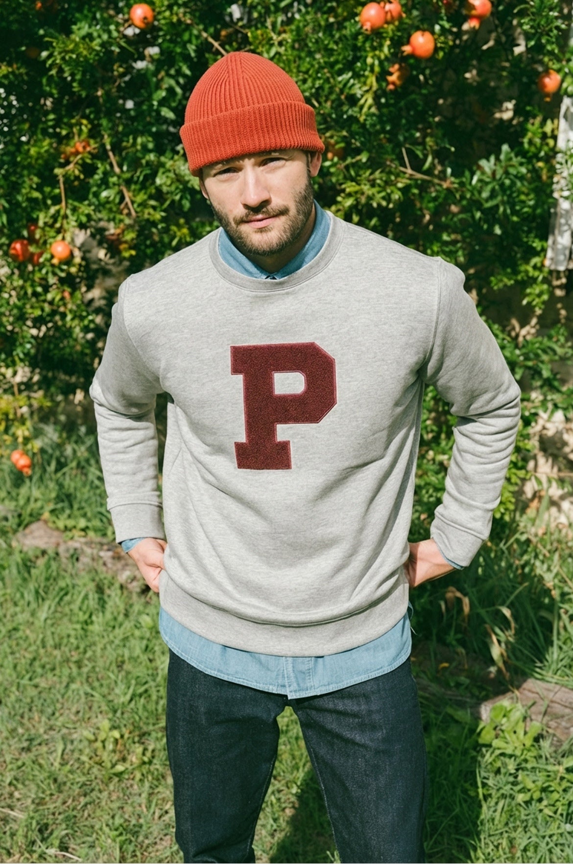 p-trone-sweat-college-pull-r-confortant-bleu-marine-m image 4