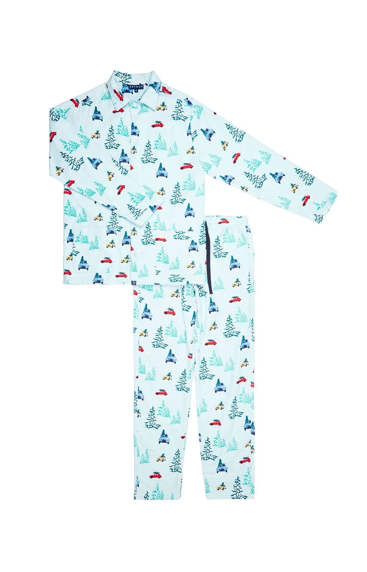 arthur-2cv-pilou-pyjama-boutonn-homme-glace image 3