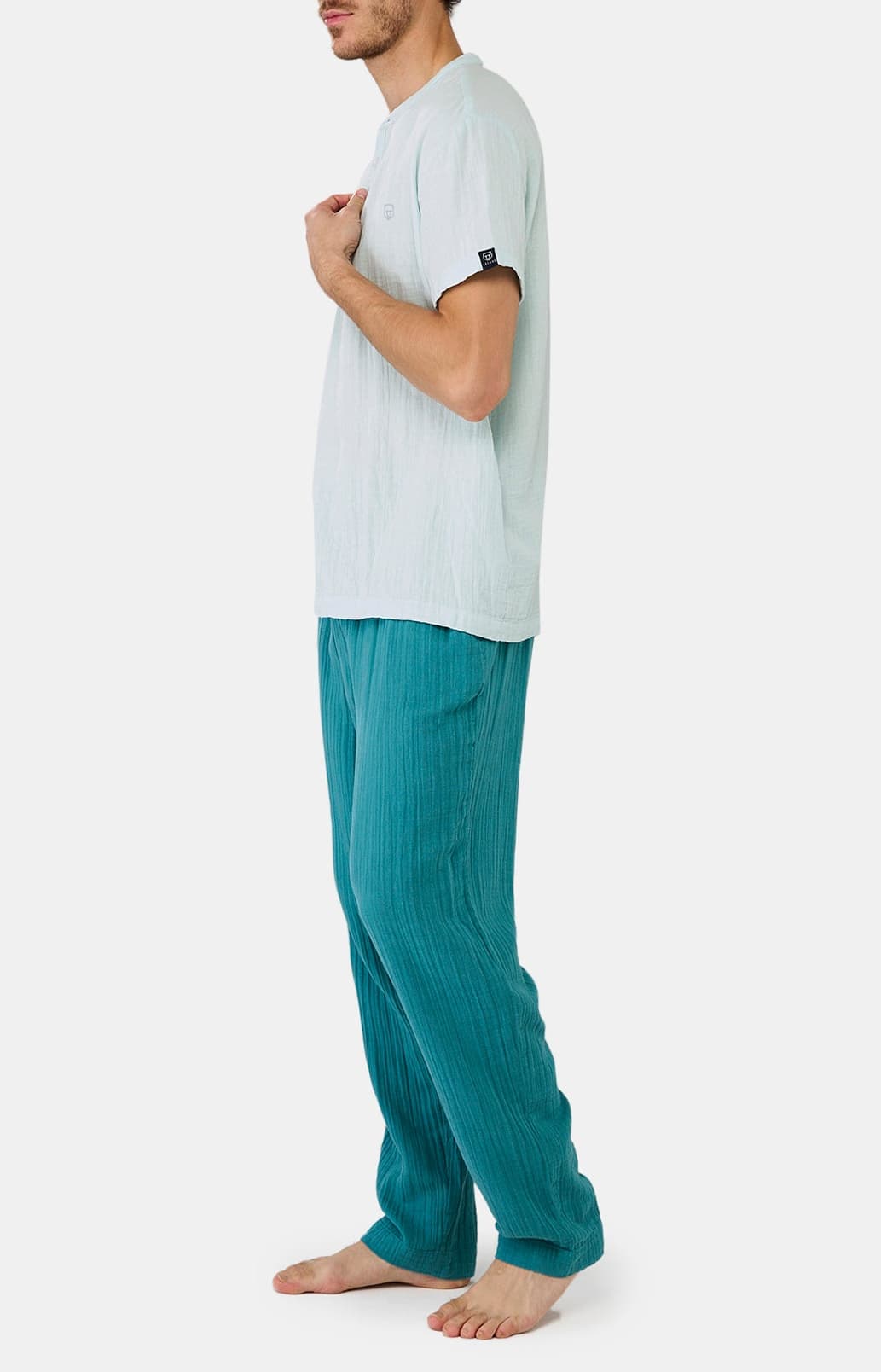 arthur-bob-canard-pyjama-gaze-de-coton-bleu-m image 2