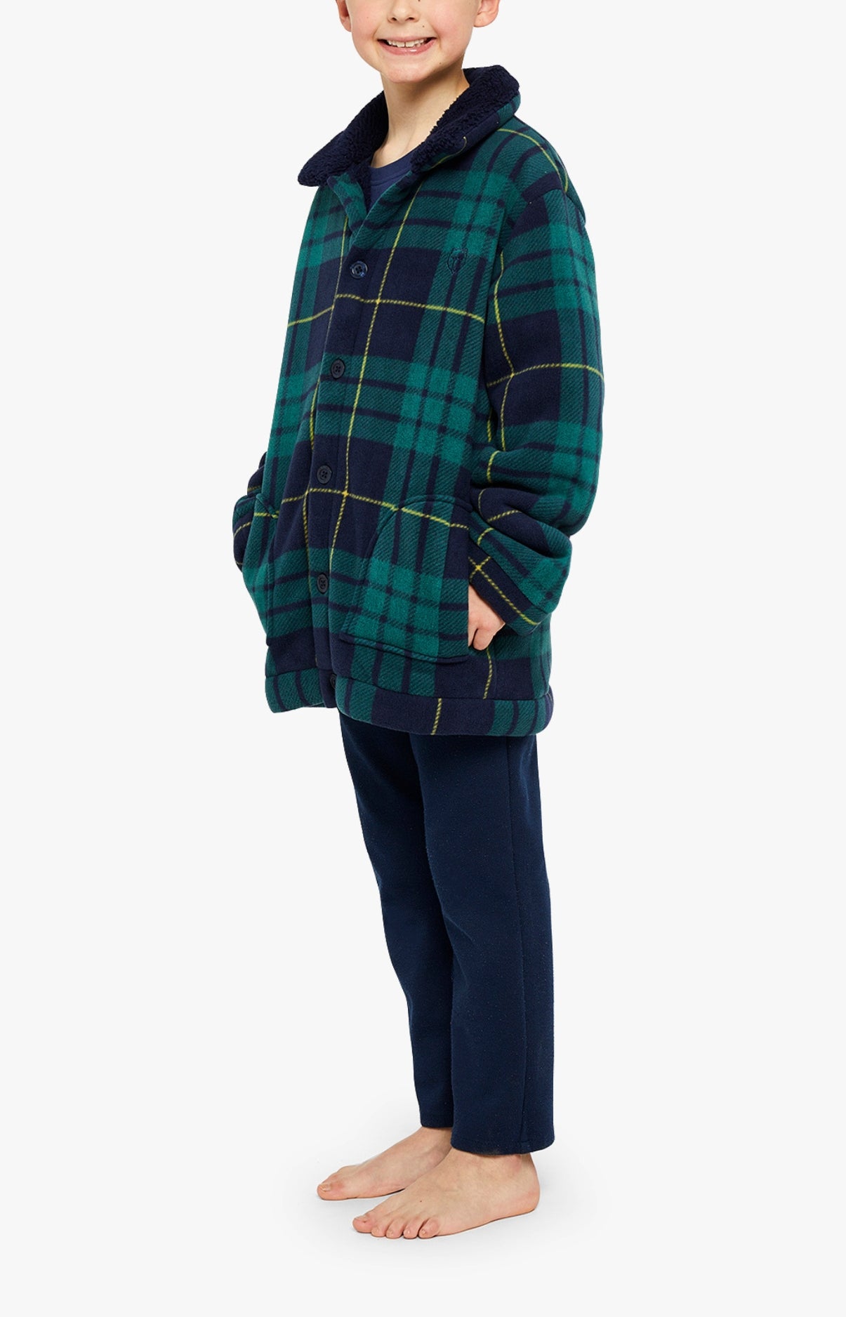 arthur-bob-ecossais-veste-polaire-enfant-vert-carreaux image 5