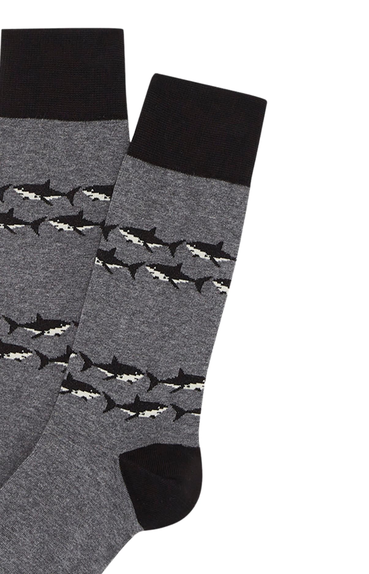 arthur-bob-requin-chaussettes-homme-gris-coton-bio image 2