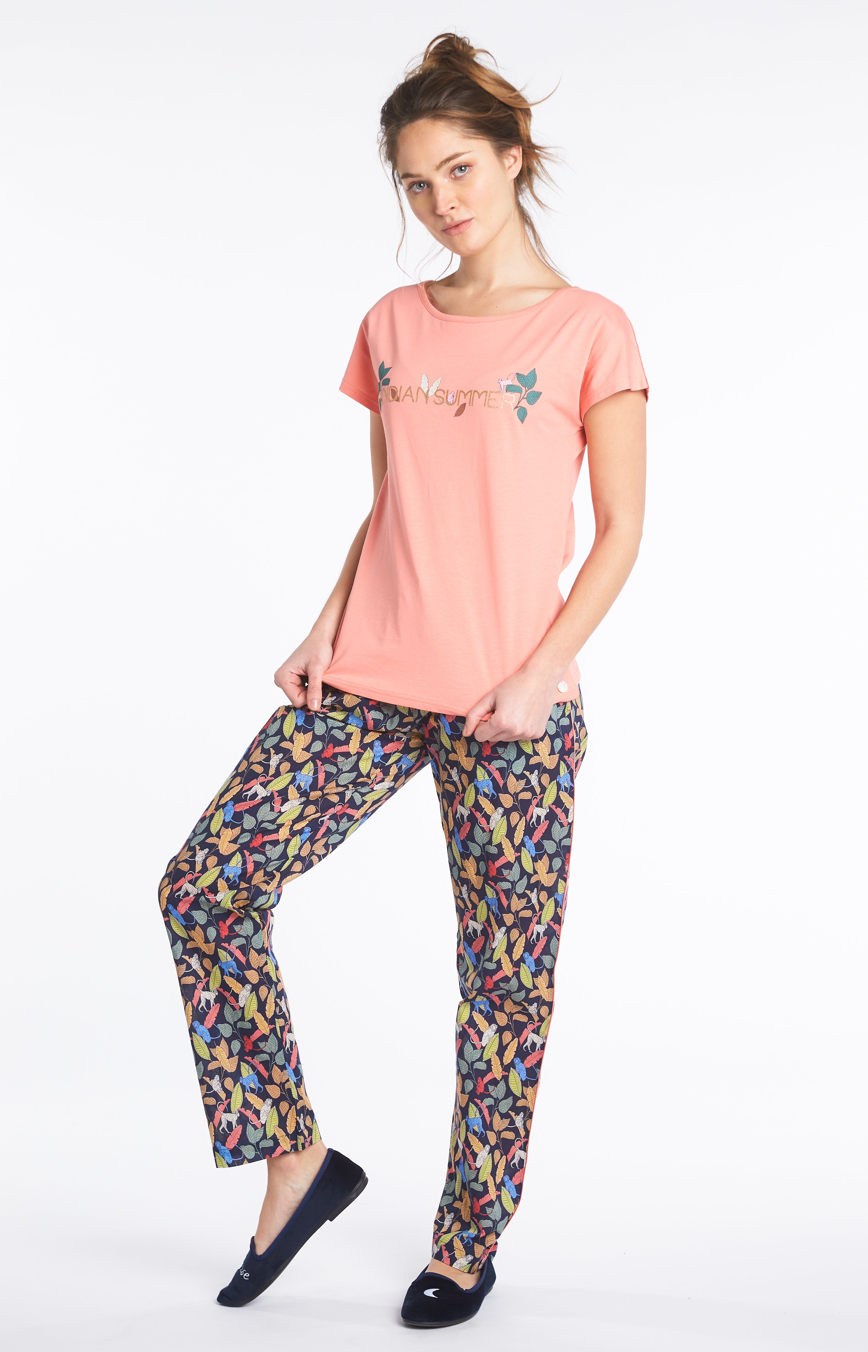 arthur-bob-pantalon-jungle-bas-femme-marine-voile-coton image 5