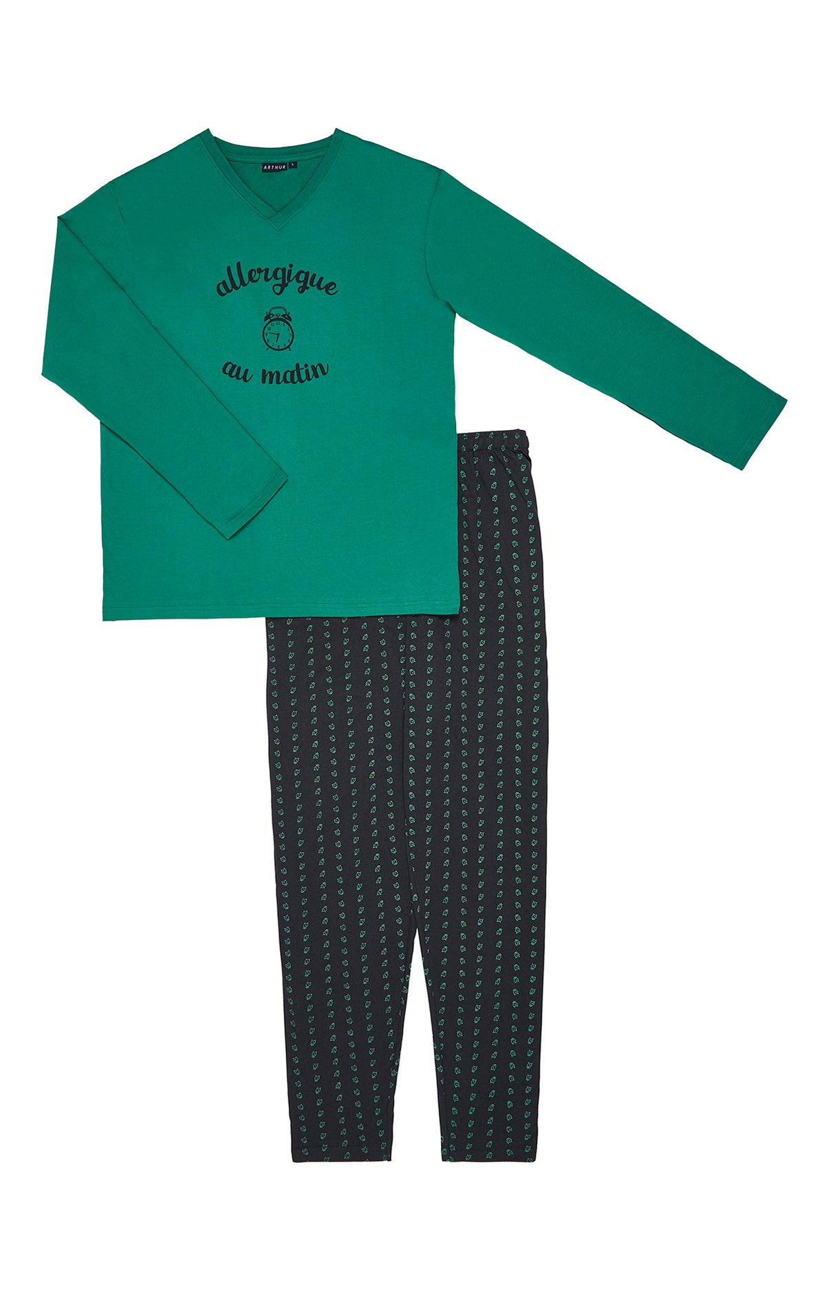 arthur-bob-pyjama-clock-long-coton-homme-nuit-l image 3