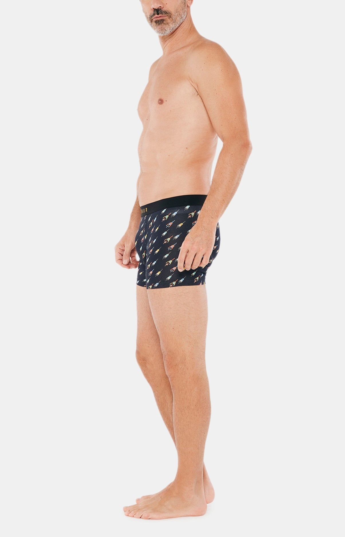 arthur-bob-boxer-cycliste-boxer-homme-noir-coton-bio image 2