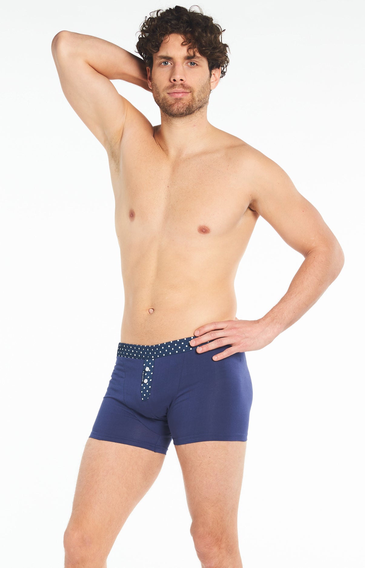 arthur-bob-boxer-club-boxer-homme-marine-stretch image 4