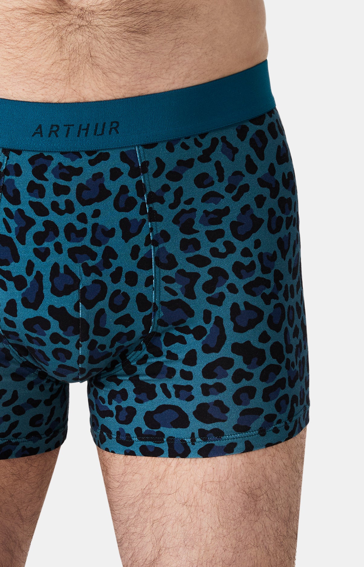 arthur-bob-boxer-coton-l-opard-p-trole-homme image 1