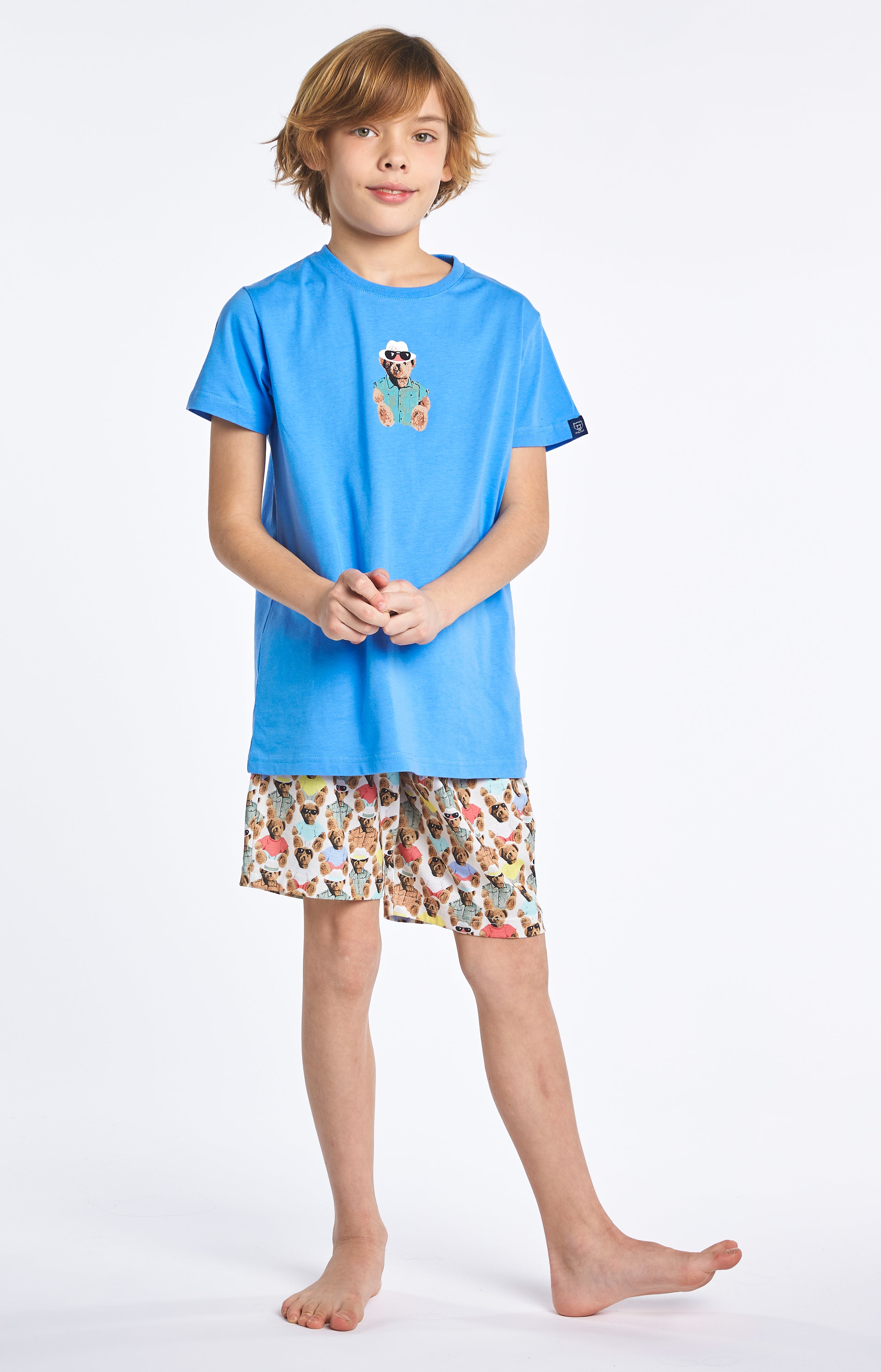 arthur-bob-pyjashort-teddy-multicolore-coton-bio image 6